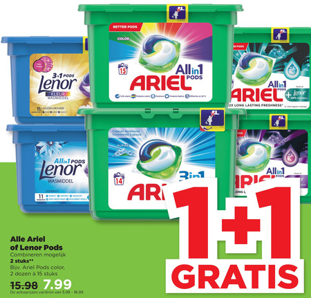 Ariel   wasmiddel folder aanbieding bij  Plus - details