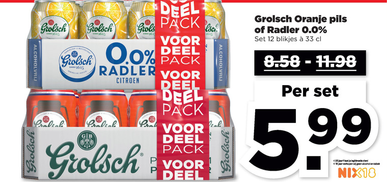 Grolsch   radler bier folder aanbieding bij  Plus - details