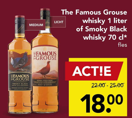 Famous Grouse   whisky folder aanbieding bij  Deen - details