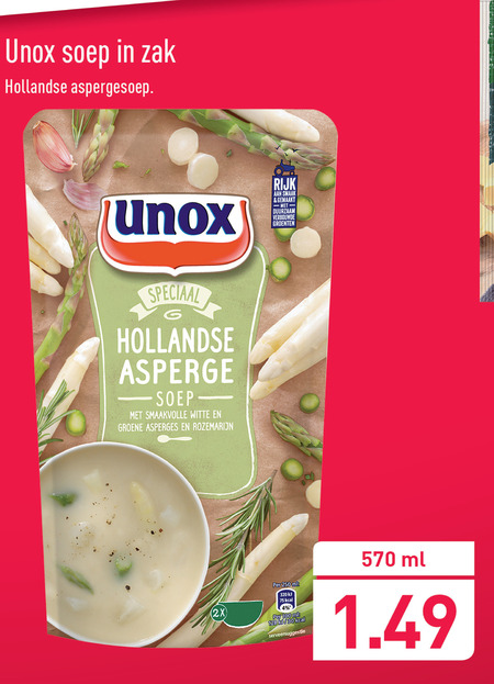 Unox   soep folder aanbieding bij  Aldi - details