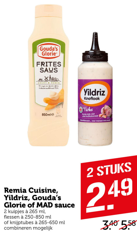 Yildriz   fritessaus, curryketchup folder aanbieding bij  Coop - details