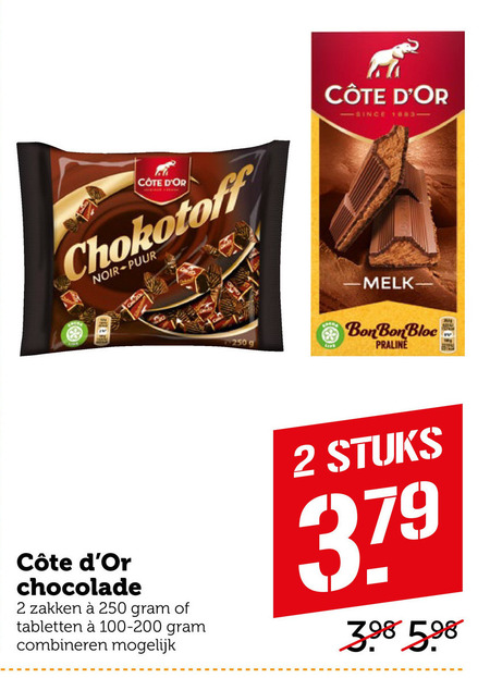 Cote D Or   chocolade folder aanbieding bij  Coop - details