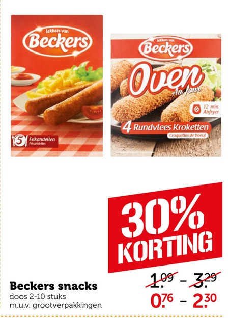 Beckers   frikandellen, kroket folder aanbieding bij  Coop - details