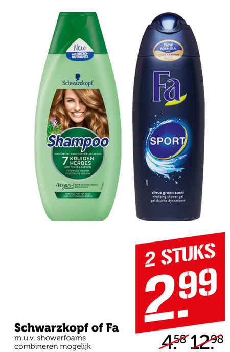 Fa   shampoo, douchegel folder aanbieding bij  Coop - details