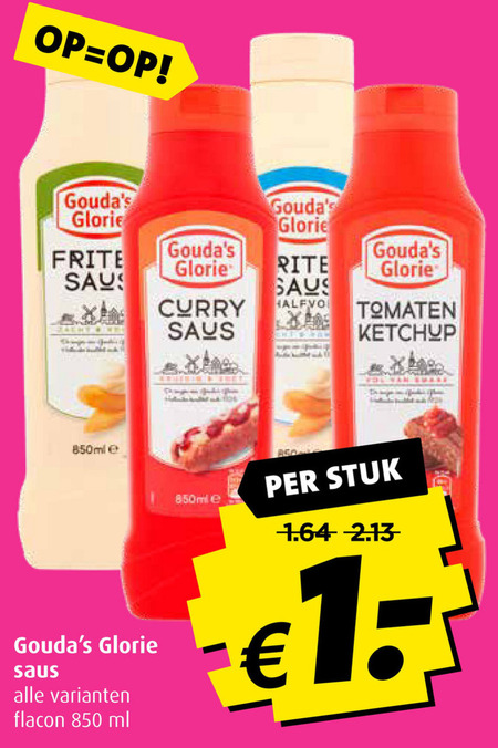 Goudas Glorie   tomatenketchup, curryketchup folder aanbieding bij  Boni - details