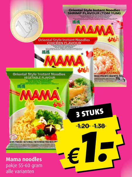 Mama noodles   noodles folder aanbieding bij  Boni - details