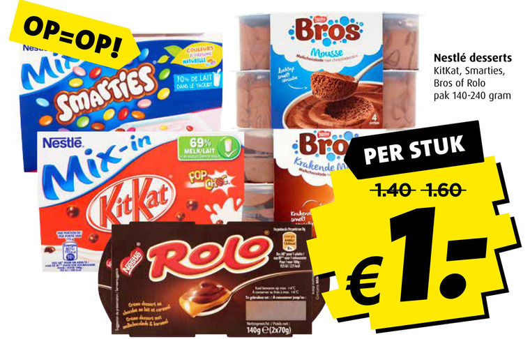 Rolo   toetje, chocolademousse folder aanbieding bij  Boni - details