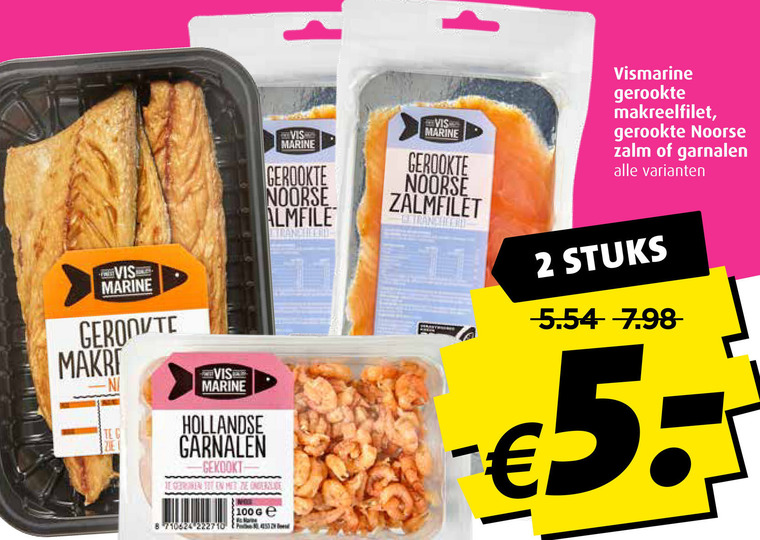 Vis Marine   makreelfilet, gerookte zalmfilet folder aanbieding bij  Boni - details