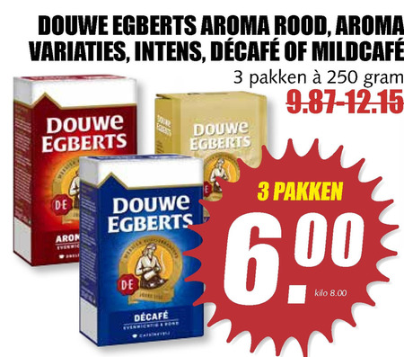 Douwe Egberts   koffie folder aanbieding bij  MCD Supermarkt Basis - details