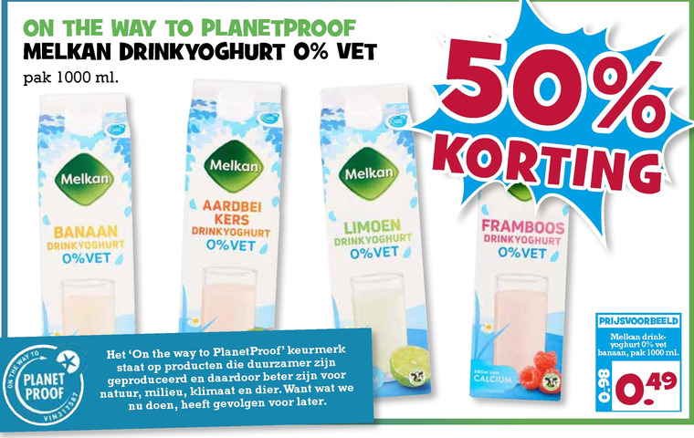 Melkan   drinkyoghurt folder aanbieding bij  Boons Markt - details