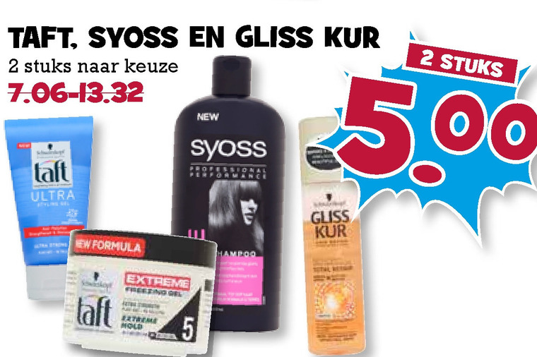 Taft   conditioner, shampoo folder aanbieding bij  Boons Markt - details