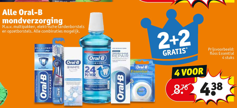 Oral-B   flosdraad, tandpasta folder aanbieding bij  Kruidvat - details