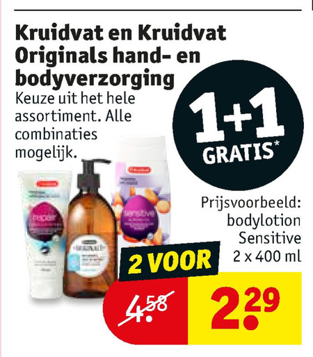 Kruidvat Huismerk   handcreme, bodylotion folder aanbieding bij  Kruidvat - details