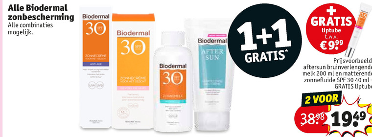 Biodermal   zonnebrandolie, aftersun folder aanbieding bij  Kruidvat - details