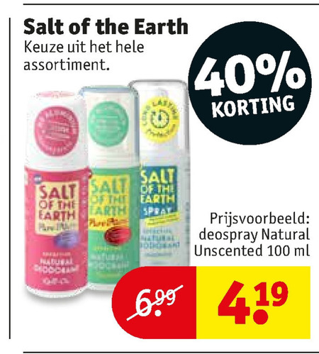 Salt of the Earth   deodorant folder aanbieding bij  Kruidvat - details