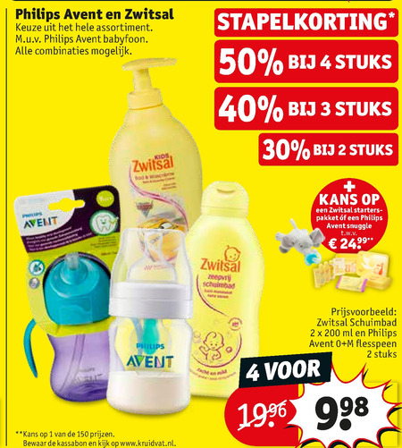 Zwitsal   babyzalf, zonnebrandolie folder aanbieding bij  Kruidvat - details