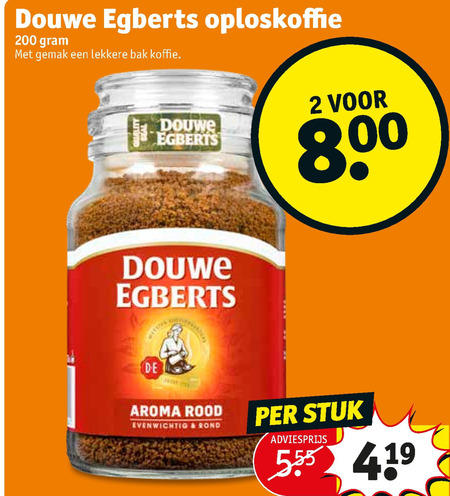 Douwe Egberts   oploskoffie folder aanbieding bij  Kruidvat - details