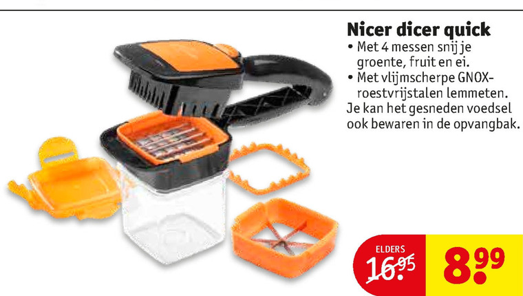 levering aan huis Wetland Ongepast Nicer Dicer patatsnijder folder aanbieding bij Kruidvat - details