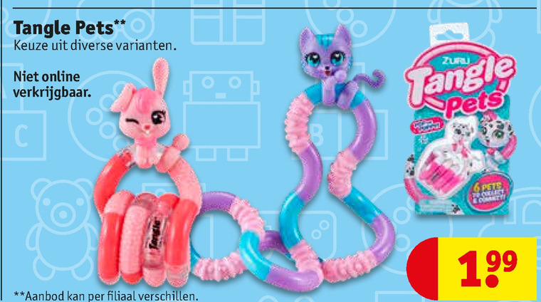 Tangle Pets   poppetjes folder aanbieding bij  Kruidvat - details