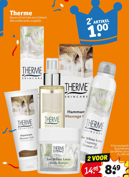 Therme   scrubcreme, badolie folder aanbieding bij  Kruidvat - details