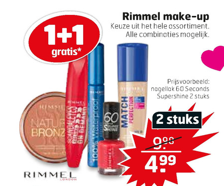 Rimmel   eyeliner, lipstick folder aanbieding bij  Trekpleister - details