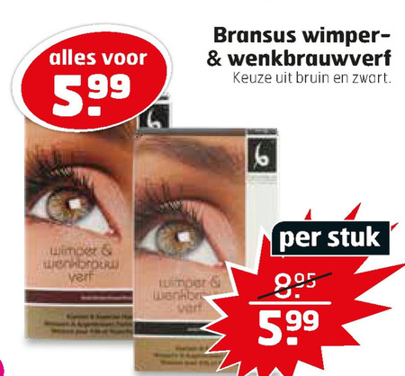 Bransus   wenkbrauwpoeder, wimperverf folder aanbieding bij  Trekpleister - details