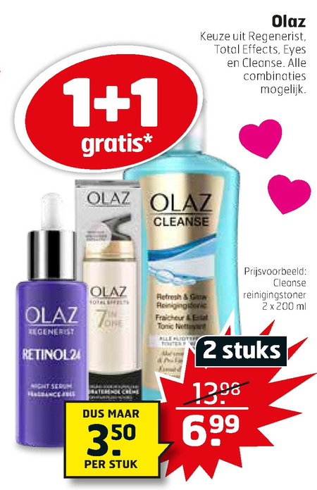 Olaz   gezichtsverzorging, nachtcreme folder aanbieding bij  Trekpleister - details