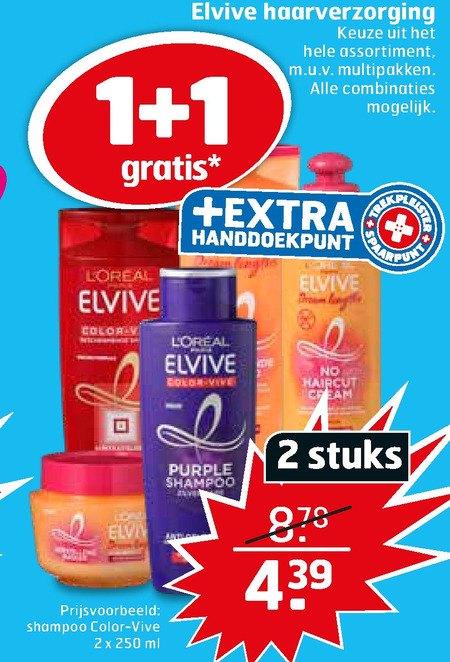 Elvive   haarmasker, haarverzorging folder aanbieding bij  Trekpleister - details