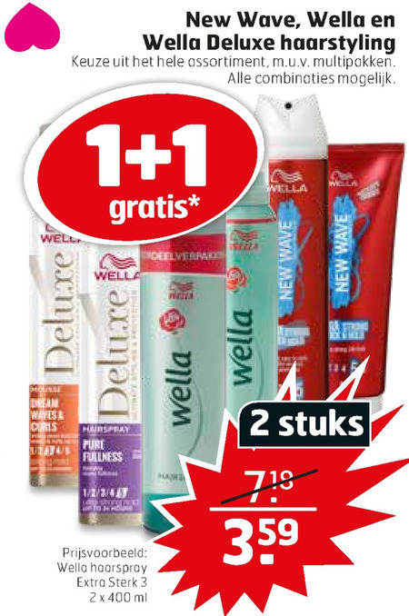 Wella   hairspray, haargel folder aanbieding bij  Trekpleister - details