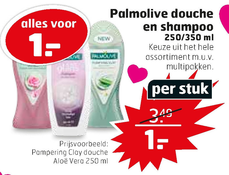Palmolive   shampoo, douchegel folder aanbieding bij  Trekpleister - details