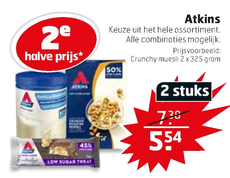 Atkins   afslankmaaltijd folder aanbieding bij  Trekpleister - details