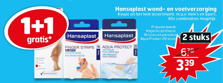 Hansaplast   blaarpleisters, voetpleisters folder aanbieding bij  Trekpleister - details