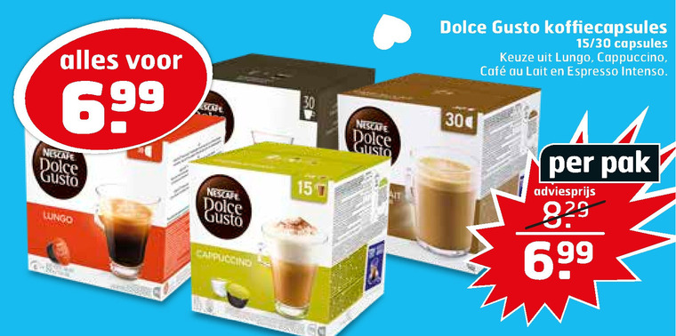 Nescafe   dolce gusto capsules folder aanbieding bij  Trekpleister - details