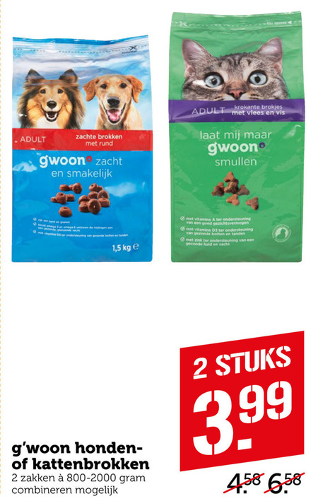 Gwoon   hondenvoer, kattenvoer folder aanbieding bij  Coop - details