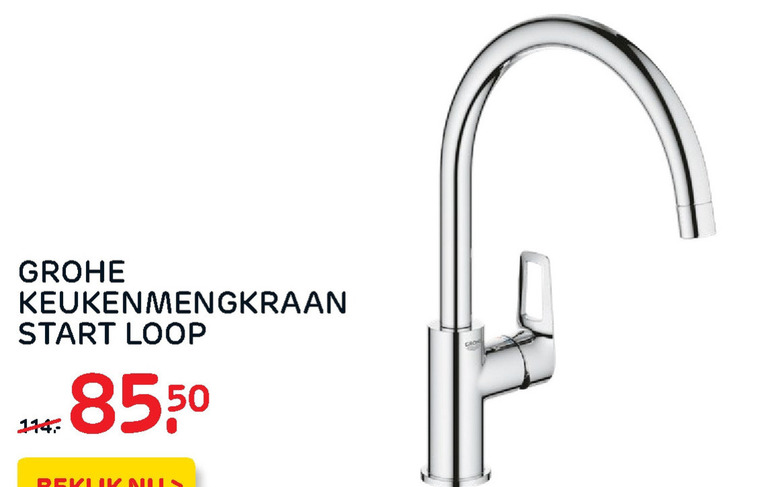 kalmeren ontwikkeling Schotel Grohe keukenkraan folder aanbieding bij Praxis - details