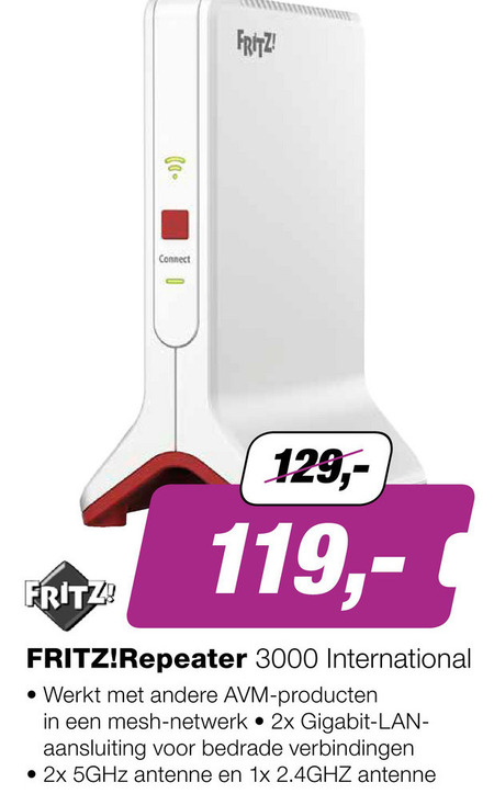 Fritz   wlan repeater folder aanbieding bij  EP Electronic Partner - details