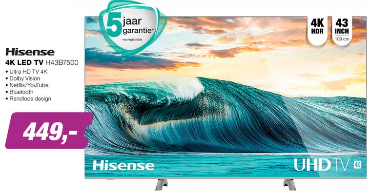 Hisense   4k ultrahd televisies folder aanbieding bij  EP Electronic Partner - details