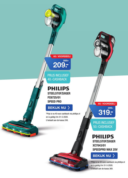 Philips   steelstofzuiger folder aanbieding bij  Electroworld - details