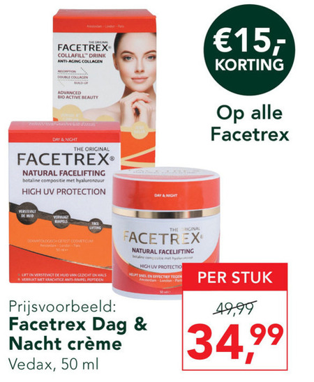 Facetrex   nachtcreme, dagcreme folder aanbieding bij  Holland & Barrett - details