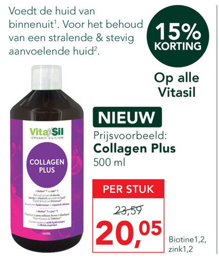 Vitasil   voedingssupplement folder aanbieding bij  Holland & Barrett - details