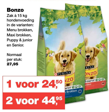 Bonzo   hondenvoer folder aanbieding bij  Jumper - details