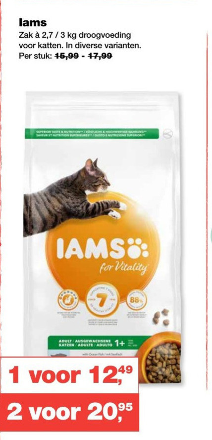 IAMS   kattenvoer folder aanbieding bij  Jumper - details