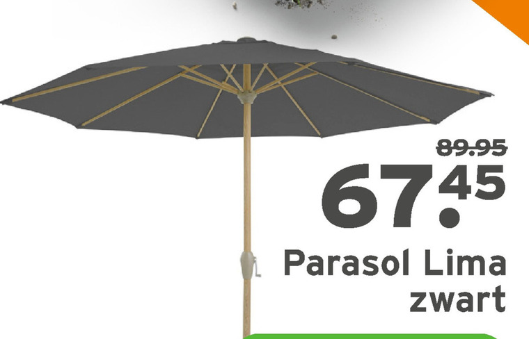 been wet zich zorgen maken parasol folder aanbieding bij Gamma - details