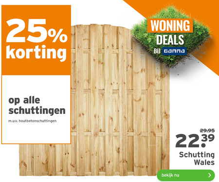 schuttingplank, tuinscherm aanbieding bij Gamma -