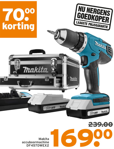 Makita   accuboormachine folder aanbieding bij  Gamma - details