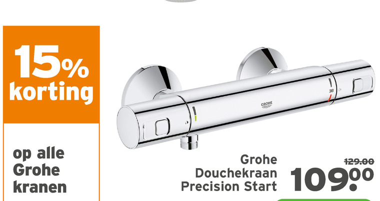 Grohe   wastafelkraan, thermostaatkraan folder aanbieding bij  Gamma - details