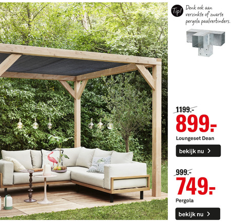 ondergronds Misbruik afbreken pergola, loungeset folder aanbieding bij Karwei - details