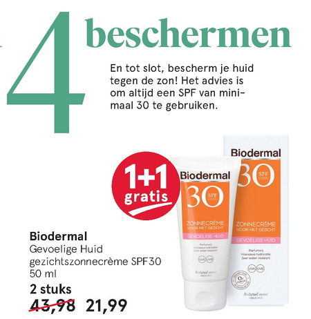 Biodermal   zonnebrandolie folder aanbieding bij  Etos - details