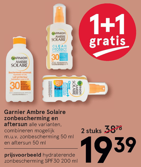 Ambre Solaire   aftersun, zonnebrandolie folder aanbieding bij  Etos - details