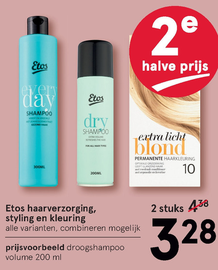 Etos Huismerk   hairspray, shampoo folder aanbieding bij  Etos - details